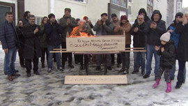 Esenyurt mağdurları tabutlu eylem yaptı