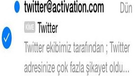 Twitter'dan diye gelen bu e-postayı açmayın