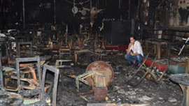 Çılgın Sedat'ın mekanı kül oldu