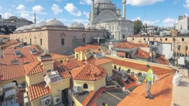 Tarihi çarşıya yeni çatı