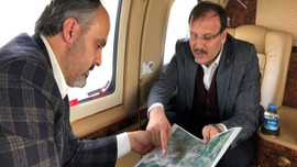 Projeleri havadan incelediler!