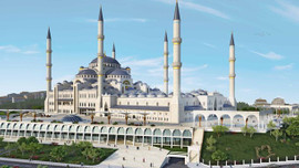 Çamlıca Camii'ne 3 boyutlu aydınlatma sistemi!