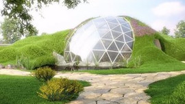Hobbit kovuklarına benzeyen depreme dayanıklı biodome evler