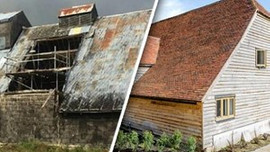 400 yıllık ahır mükemmel bir eve dönüştürüldü