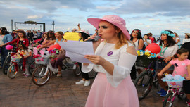 Samsun'da "Süslü Kadınlar" pedal çevirdi