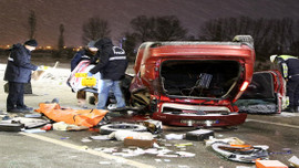 Sivas'ta otomobil devrildi: 1 ölü, 1 yaralı