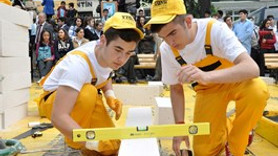 "Duvar örme yarışması" nı Sultanbeyli Teknik ve Endüstri Meslek Lisesi kazandı!