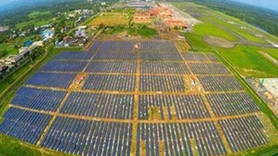 Hindistan'da güneş enerjisi ile çalışacak havaalanı yaptılar