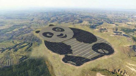 Panda şeklinde güneş çiftliği inşa edildi