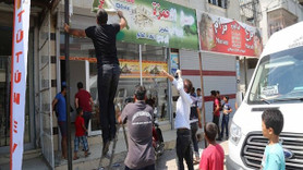 Arapça tabela, poster ve afişler kaldırıldı