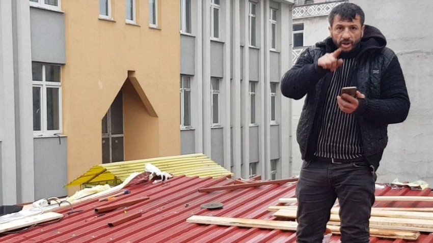 İnşaat işçisi, iş güvenliği sorulunca tehdit etti!