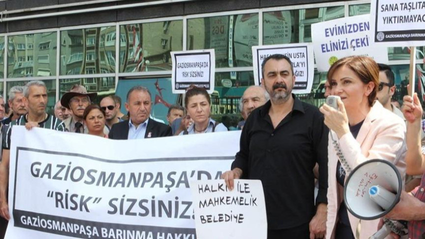 Gaziosmanpaşa’da kentsel dönüşüm protestosu