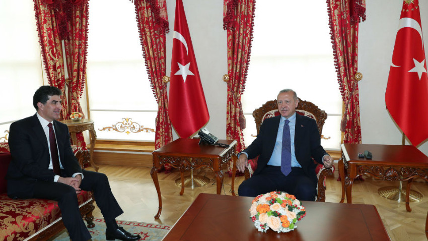 Erdoğan, Barzani'yi kabul etti