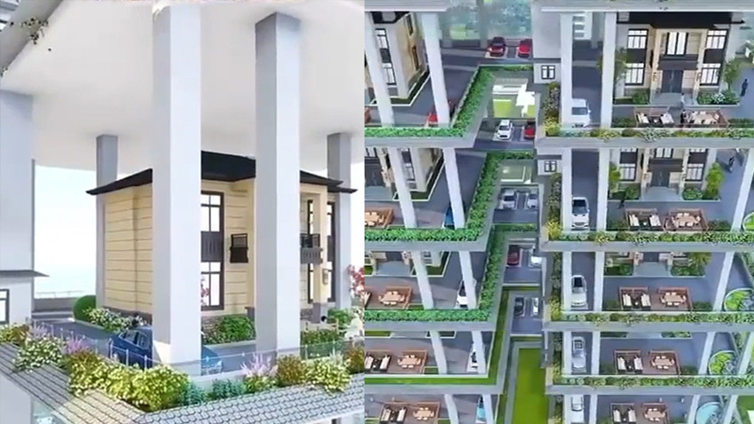 Çinli mimarlardan apartmanda müstakil ev projesi