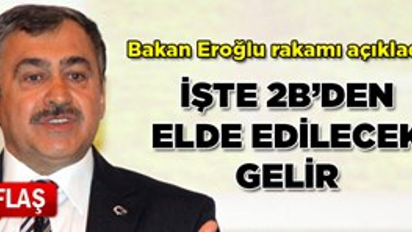 İşte 2B'den elde edilecek gelir