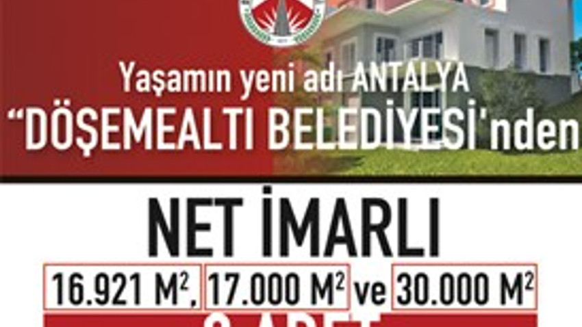 Belediyeden vergi muafiyetli arsa ihalesi