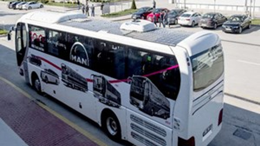 Türkiye'nin ilk "güneş otobüsü" yollarda!
