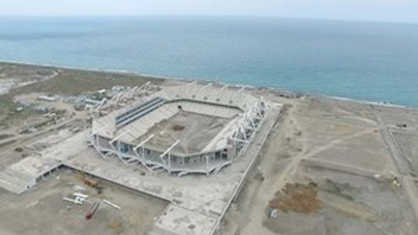 Türkiye'de bir ilk! Akyazı Stadı'nda kaba inşaat bitti