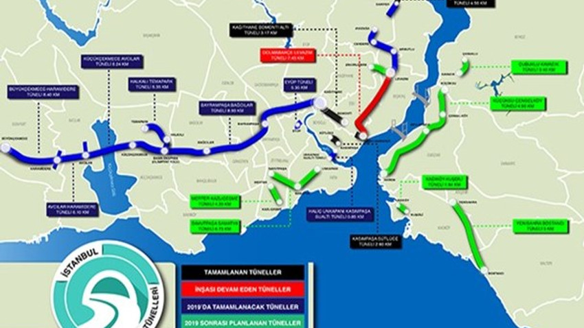 İstanbul'a 16 tünel için çalışmalar başladı