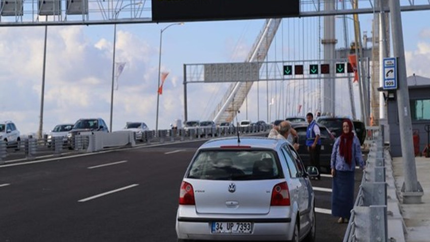 Osmangazi Köprüsü'nde selfie için durana 92 TL ceza