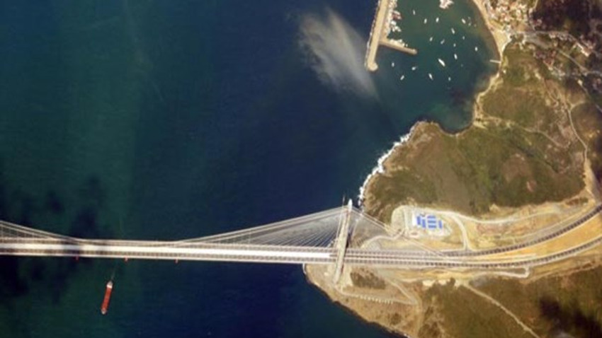 İşte binlerce metre yükseklikten Yavuz Sultan Selim Köprüsü!