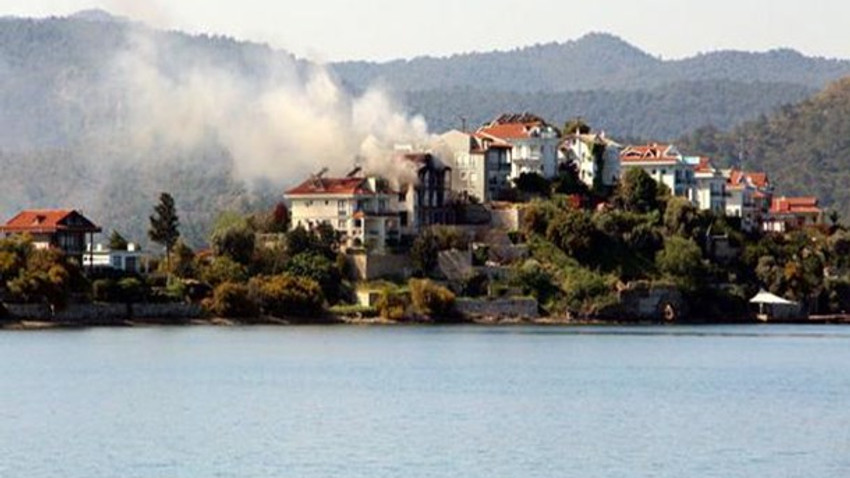 Şövalye Adası'nda 2 milyon liralık villa yandı