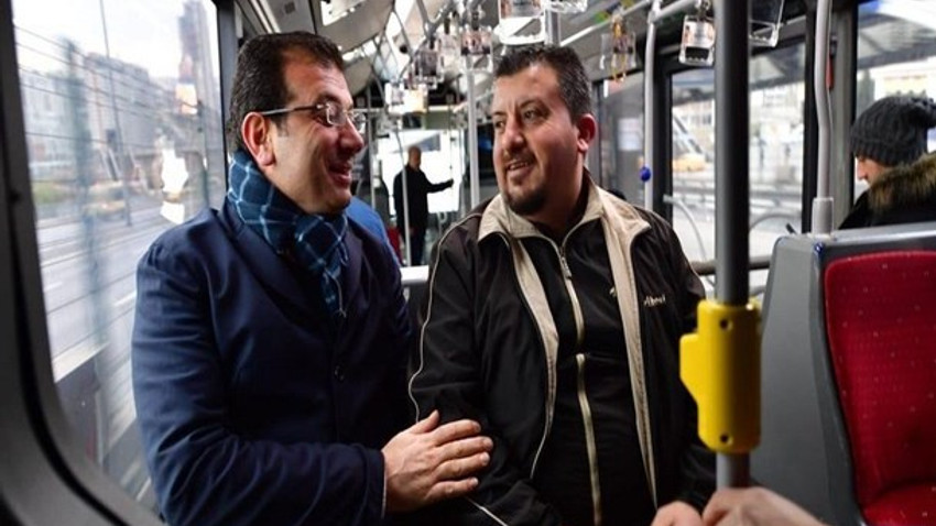 CHP'li İmamoğlu, 'İkramiye çıkarsa metrobüs alacağım' diyen vatandaşla yolculuk yaptı